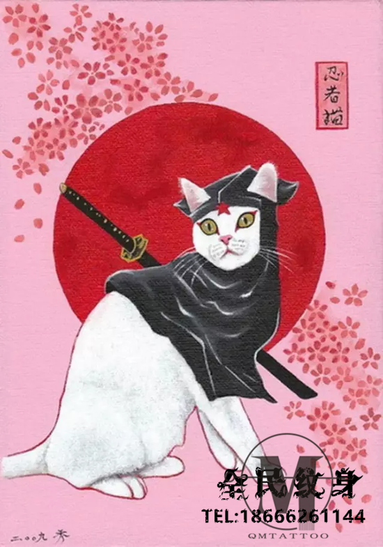 纹身,画家,猫 . 当一个纹身师和一个画家碰上猫奴 他们怎么办