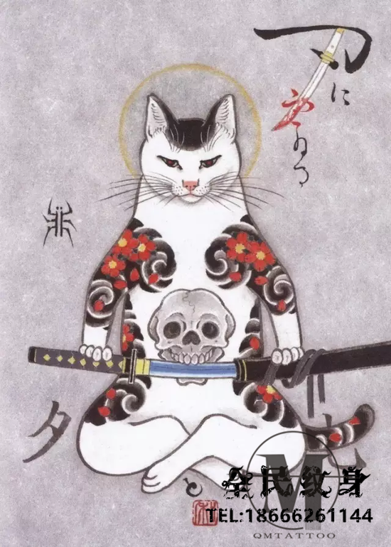 纹身,画家,猫 . 当一个纹身师和一个画家碰上猫奴 他们怎么办